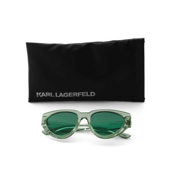 KARL LAGERFELD Green 54mm Round Sunglasses